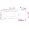 vidaXL Mesa de centro madera contrachapada roble marrón 90x50x40 cm