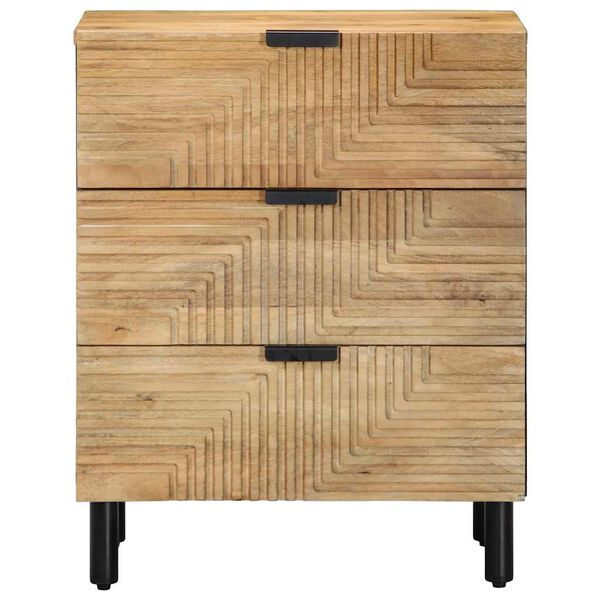 vidaXL Mesita de noche madera maciza de mango 50x33x60 cm marr&oacute;n