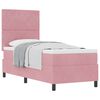 vidaXL Cama tipo Box Spring con colch&oacute;n Rosa 80 x 200 cm Terciopelo