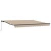 vidaXL Toldo Retr&aacute;ctil Manual Beige 400 x 300 cm Poli&eacute;ster y Acero