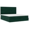 vidaXL Estructura de cama otomana colchones terciopelo verde oscuro