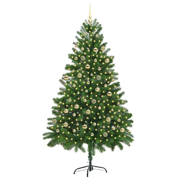 vidaXL &Aacute;rbol de Navidad con 300 LED con soporte Verde 210 cm PE