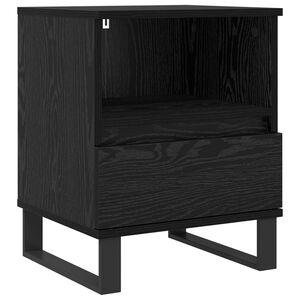 vidaXL Mueble cama Roble Negro 40 x 35 x 50 cm Madera de ingenier&iacute;a