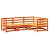 vidaXL Juego de sof&aacute;s de jard&iacute;n 4 pzas madera maciza pino marr&oacute;n cera