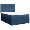 vidaXL Cama box spring con colch&oacute;n tela azul 140x190 cm