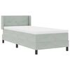 vidaXL Cama tipo Box Spring Gris Claro 200 x 90 cm Poli&eacute;ster