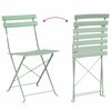 vidaXL Conjunto de Bistro Plegable 3 pcs Menta Claro Acero