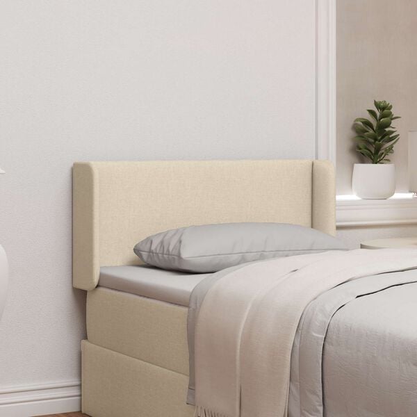 vidaXL Oreja de cabecero Crema 40,5 x 40,5 x 4 cm tela