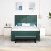 vidaXL Cama tipo Box Spring Verde oscuro 140 x 190 cm Terciopelo