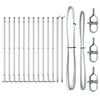 vidaXL Postes de cerca 13 pcs Plateado Ø32mm 90 cm Acero galvanizado