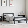 vidaXL Estructura cama sin colchón madera pino gris oscuro 100x200 cm