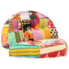 vidaXL Puf tela patchwork 100x20 cm