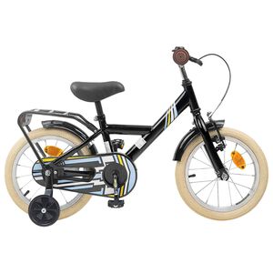 vidaXL Bicicleta Infantil 12 Pulgadas para 2-4 a&ntilde;os Negro