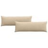 vidaXL Cojines de sof&aacute; 2 uds. tela Crema 120 x 40 cm