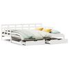 vidaXL Sof&aacute; cama nido con cajones sin colch&oacute;n blanco 80x200 cm