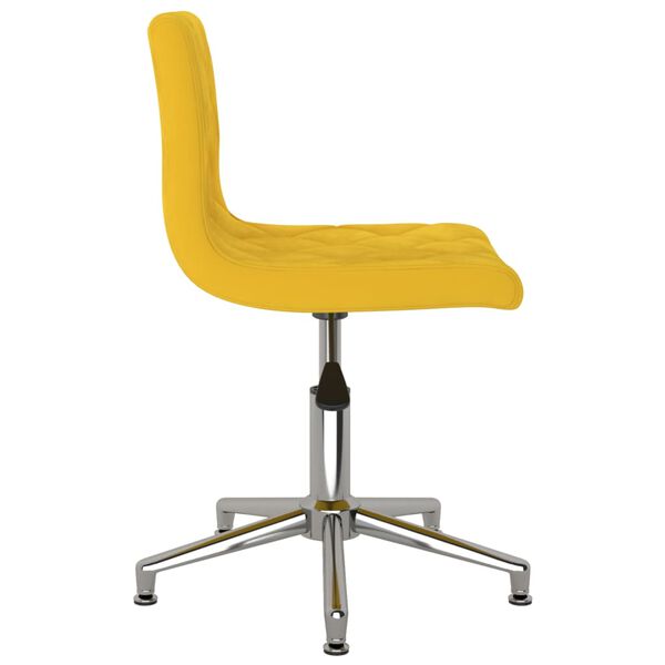 vidaXL Sillas de comedor giratorias 4 uds terciopelo amarillo mostaza