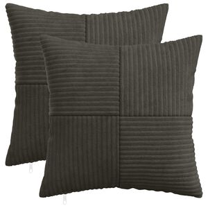 vidaXL Funda de almohada 2 pcs ALMELO Gris antracita 30 x 30 cm pana