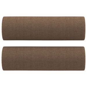 vidaXL Cojines decorativos 2 uds tela marr&oacute;n 15x50 cm