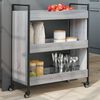 vidaXL Carrito de cocina madera de ingenier&iacute;a gris Sonoma 70x30x82 cm