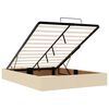 vidaXL Estructura de cama otomana con colch&oacute;n tela crema 140x190cm