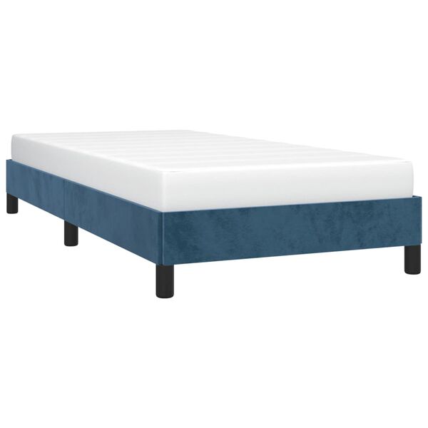vidaXL Estructura de cama sin colch&oacute;n terciopelo azul oscuro 80x200 cm