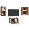 vidaXL Conjunto de mueble de TV 3 pcs Madera envejecida