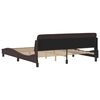 vidaXL Estructura de cama Dover de tela marr&oacute;n oscuro 180x200 cm