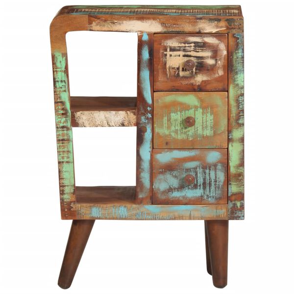 vidaXL Aparador de madera maciza reciclada 55x30x80 cm