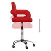 vidaXL Silla de comedor giratoria de cuero sint&eacute;tico rojo vino tinto