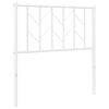 vidaXL Cabecero de repuesto de metal blanco 80 cm