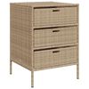 vidaXL Armario de almacenaje de jard&iacute;n rat&aacute;n PE beige 55x59x80 cm