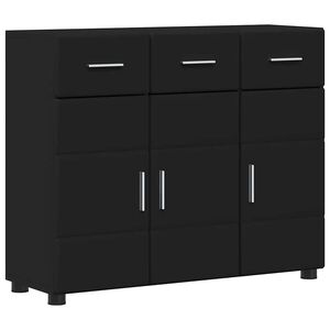 vidaXL Aparador FLORIN Negro 88,5 x 30,5 x 73 cm Madera de ingenier&iacute;a
