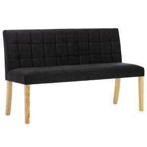 vidaXL Banco de terciopelo negro 140 cm