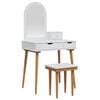 vidaXL Conjunto de Mesa de Tocador FAUSKE 4 pcs Blanco