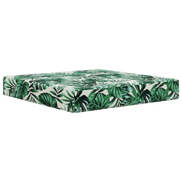 vidaXL Coj&iacute;n para sof&aacute; de exterior 3 pcs Patr&oacute;n de hoja Poli&eacute;ster