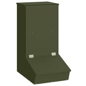 vidaXL Comedero para Cerdo Verde Oliva 55 x 38 x 76 cm 20 kg