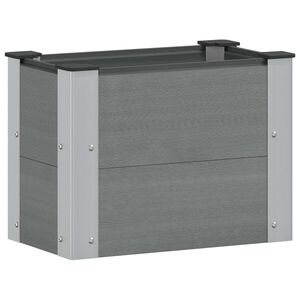 vidaXL Arriate elevado Gris 50 x 30 x 36 cm WPC y Aluminio