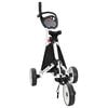 vidaXL Carro de golf Negro y Blanco Aluminio Plegable