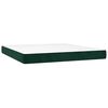 vidaXL Cama box spring con colch&oacute;n terciopelo verde oscuro 180x200 cm
