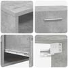 vidaXL Conjunto de mueble de TV con caj&oacute;n FLORIN Gris Concreto