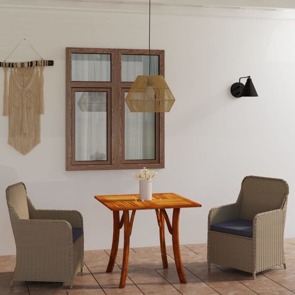 vidaXL Juego de comedor para jard&iacute;n de 3 piezas marr&oacute;n