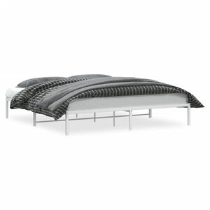 vidaXL Estructura de cama sin colch&oacute;n metal blanco 193x203 cm