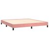 vidaXL Estructura de cama sin colch&oacute;n terciopelo rosa 160x200 cm