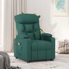 vidaXL Sill&oacute;n de masaje elevable tela verde oscuro