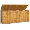 vidaXL Cobertizo para 4 cubos de basura madera acacia 280x89x117cm