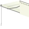 vidaXL Toldo manual retr&aacute;ctil con persiana color crema 3x2,5m