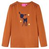 Camiseta infantil de manga larga color co&ntilde;ac 104