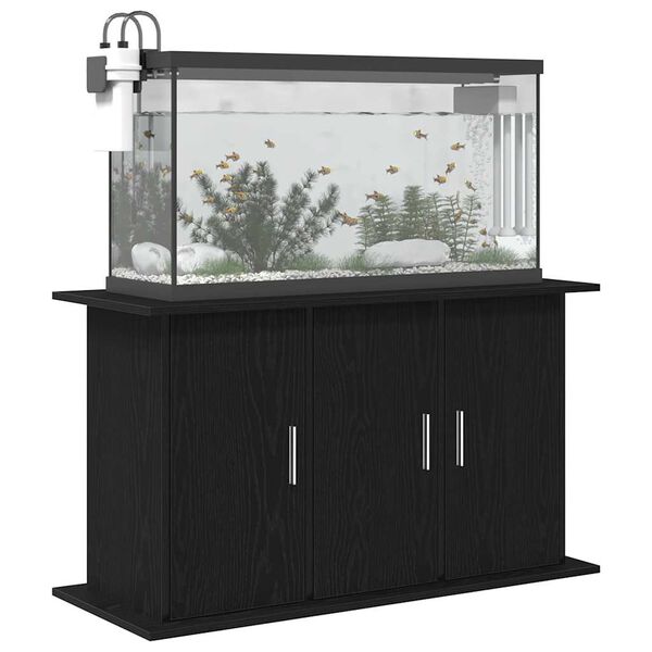 vidaXL Soporte para acuario de madera de ingeniería de roble negro 101x41x58 cm