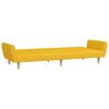 vidaXL Sof&aacute; cama de 2 plazas con reposapi&eacute;s tela amarillo