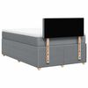 vidaXL Cama box spring con colch&oacute;n tela gris claro 120x190 cm